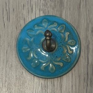 Ceramic Craft Turquoise Ceramic Wall Towel Hook